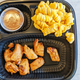 chicken chunks in tray